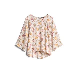 Crew neck floral blouse